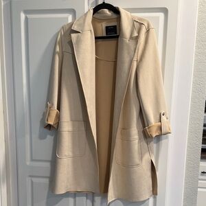 Bershka Cream Trench Coat